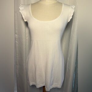 Take Out White Cap Sleeve Mini / Tunic Dress